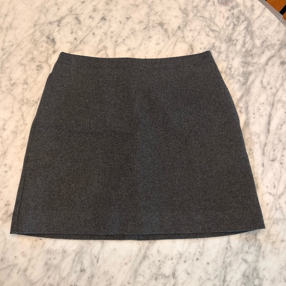 Uniqlo Wool Charcoal Gray Mini Skirt